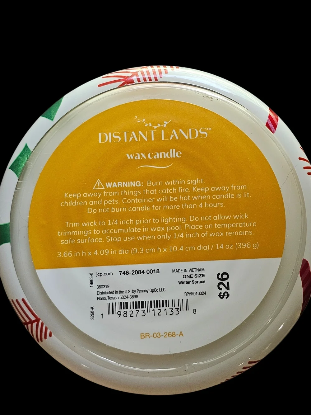 Winter Spruce Triple-Wick Candle - Festive Red Scent